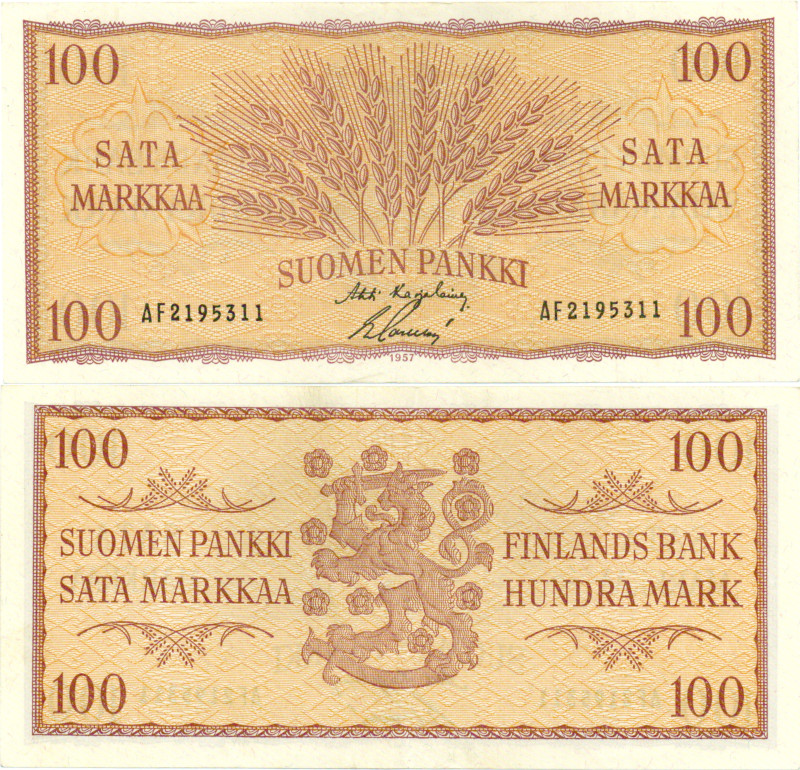 100 Markkaa 1957 AF2195311 kl.6